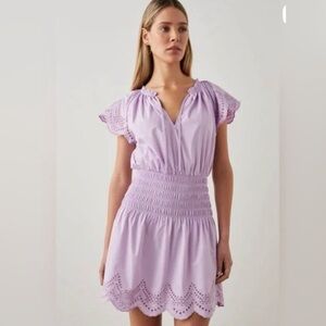 Rails Lilac Eyelet Mini Dress